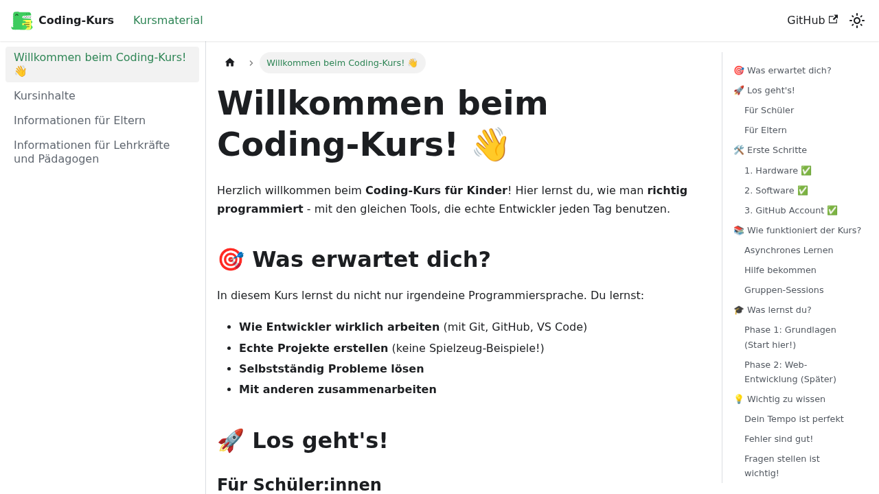 Screenshot von Coding Class